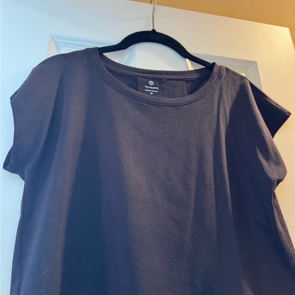 Talbots Black Short Sleeve Crewneck Tee - Picture 3 of 5